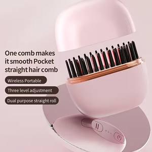 The Rechargeable <strong>Cordless</strong> <strong>Straightening</strong> Brush Fast Heat Frizz Free Shine Effortless Styling Freedom - Product Image 2