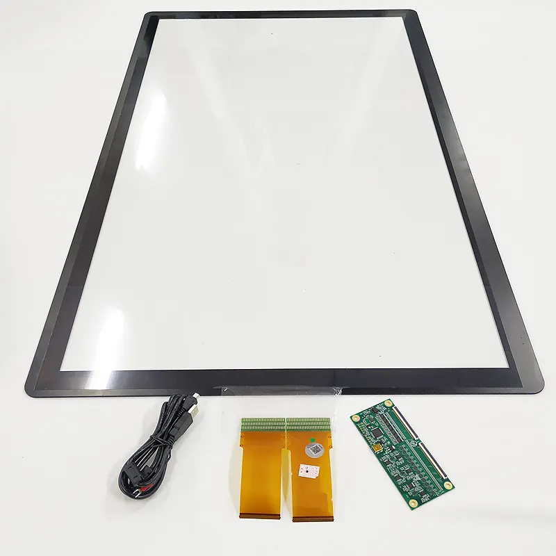 15.6 אינץ כדי 100 אינץ רב חיצוני מסך מגע תעשייתי LED LCD צג USB HMI VGA 10 נקודות מגע רדיד סרט