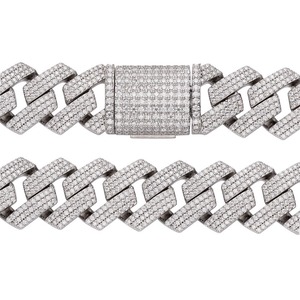 Collar Cubano de Moissanita para Hombre de la Mejor Calidad con Brillo de Diamante Brillante, Estilo Hip Hop, Disponible al Mejor Precio - Product Image 4