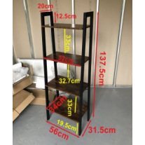 Retro Industrial Ladder <b>Shelf</b> 5 Tier Iron Wood Standing Office Organizer Multifunctional Storage <b>Rack</b> - Product Image 5