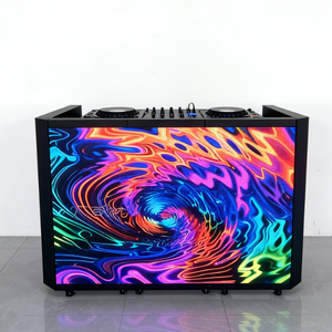 Custom <b>Mobile</b> Curved Six-Foldable LED DJ Booth Display Screen <b>Stand</b> High Brightness Portable Professional <b>TV</b> Video Wall - Product Image 1