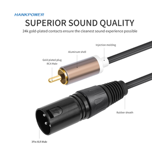 Câble d'usine OEM double XLR mâle vers double <span class=keywords><strong>RCA</strong></span> câble d'interconnexion câble de microphone HiFi stéréo <span class=keywords><strong>2</strong></span> XLR vers <span class=keywords><strong>2</strong></span> <span class=keywords><strong>RCA</strong></span> - Product Image 6