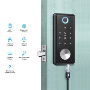 Keyless דיגיטלי בריח WIFI Tuay APP טביעות אצבע דלת ידית גואנגדונג חכם דלת מנעול - Product Image 2