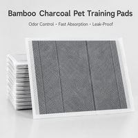 Tapis d'apprentissage pour animaux de compagnie en charbon de bambou, écologiques, imperméables, grand format 60x90cm, absorbants rapidement, jetables, pour la propreté des chiens