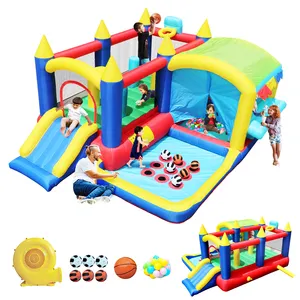 IndoorOutdoor Inflatable Bouncer Bouncy House With Ball Pit For Kids Jumping Party