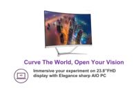 Computadora todo en uno OEM Cured de 27 pulgadas con pantalla Full HD ultrafina, PC para juegos con procesador Intel de cuatro núcleos, configuración completa para trabajo, estudio y transmisión en streaming.