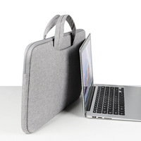 Sacs pour ordinateur portable fins, imperméables, gris, avec logo, vente chaude