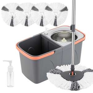 Easy Spinning Floor Cleaning <b>Mop</b> Bucket Set <b>Microfiber</b> Rotating <b>Mop</b> with Wheel Pedal for Household - Product Image 1