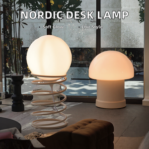 Lampes de bureau LED Design rétro nordique pour hôtels et chambres à coucher Abat-jour en papier à base de métal moderne E27 pour lire l'alimentation électrique - Product Image 2