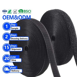 Cinta de gancho y bucle de 1 pulgada para coser, sin adhesivo, de nailon, en rollo, juego de cierres de tela para bolsos, ropa, zapatos y mochilas - Product Image 2