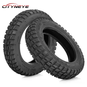 Cityneye M365/Pro Off-Road Antiskid Pneumatic Outer Tyre Replacement 10 Inch Electric Scooter Rubber Tubeless Inflatable Tires