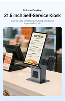 Kiosco de Autoservicio Interactivo de 21.5 Pulgadas con Pantalla Táctil Automática para Pedidos en Restaurantes