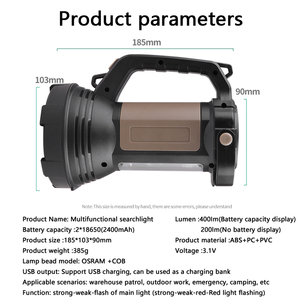 <span class=keywords><strong>Osram</strong></span> Đèn Pin <span class=keywords><strong>LED</strong></span> Công Suất Cao Cầm Tay Đèn Tìm Kiếm Cầm Tay Đèn Cắm Trại Đèn Chiếu Sạc USB Đèn Pin Chống Nước - Product Image 5