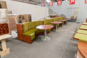 कस्टम धातु समर्थन कैफे टेबल पु चमड़े की दुकान फर्नीचर लकड़ी के रेस्तरां सेट सोफे फर्नीचर लकड़ी के रेस्तरां सेट सोफा फर्नीचर - Product Image 3