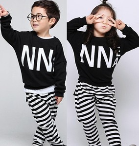 Conjunto de Ropa de Verano para Niños, Camiseta y Pantalones de Algodón a Rayas Casuales para Niños de China - Product Image 3