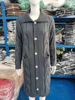 92288# Dernier Design Long Cardigan Pull Femme Mode Manches Longues Couleur Unie Manteaux d'Hiver pour Dames Femme Pull Tricoté
