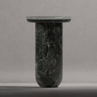 Table console en marbre Verde Alpi personnalisée, table d'entrée