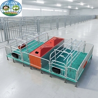 Cage de maternité et d'accouchement galvanisée pour truies, équipement porcin, vente directe usine