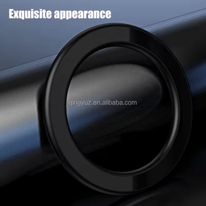 Soporte de teléfono de aleación de aluminio con imán N52 fuerte montable en pared con 2 pegatinas de anillo de Metal Compatible con iPhone Android para cama de escritorio - Product Image 4