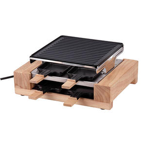 <span class=keywords><strong>Grill</strong></span> électrique <span class=keywords><strong>Raclette</strong></span> avec plaque en acier moulé sous pression, design moderne, haute efficacité, dispositif de sécurité flamme pour plus de 5 personnes, finition bois - Product Image 3