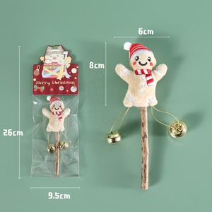 Bâtonnets à mâcher pour chat en argentier de Noël, en forme de sapin et de Père Noël, en matatabi naturel, jouet dentaire pour le nettoyage des dents et les soins molaires - Product Image 5