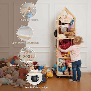 Organizador de Armazenamento para Animais de Pelúcia de Grande Capacidade com 4 Camadas e Topo em Forma de Castelo - Product Image 4