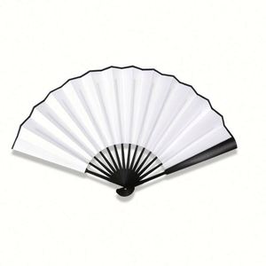 Éventail pliant en bambou écologique personnalisé, grand format, cadeau promotionnel - Product Image 1