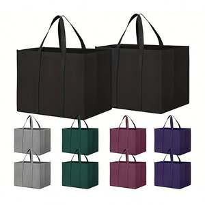 Sac fourre-tout d'épicerie en tissu réutilisable imprimé personnalisé sac de supermarché non tissé laminé écologique pour cadeaux - Product Image 3