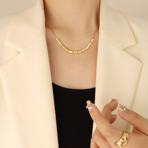 Collana Girocollo Trendy in Acciaio Inossidabile 316L con Catena a Tubo Quadrato per Donne <span class=keywords><strong>P226</strong></span> - Product Image 3