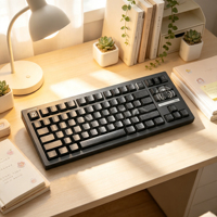 Zornher ZH870 Black Mamba Mechanical Keyboard RGB Backlit Tri-Mode Wireless Hot Swappable Keyboard for Office Gaming