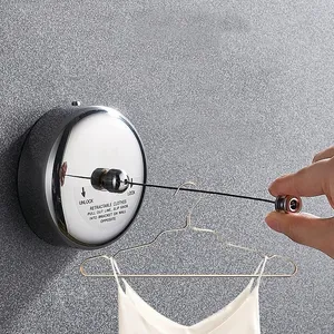 Mở rộng có thể thu vào treo tường Dây Nylon Dây rửa dây 304 thép không gỉ trong nhà clothesline cho khách sạn hộ gia đình