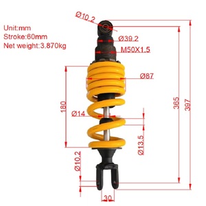 <span class=keywords><strong>Amortiguador</strong></span> Trasero Mono Shock de Amortiguación Hidráulica de Alto Rendimiento <span class=keywords><strong>Amortiguador</strong></span> Trasero <span class=keywords><strong>Central</strong></span> <span class=keywords><strong>para</strong></span> Motocicleta Honda XLR200 - Product Image 2
