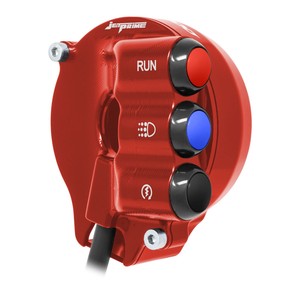 Cache de commande d'accélérateur avec interrupteur de guidon intégré pour Aprilia Dorsoduro (Rouge) - Product Image 2