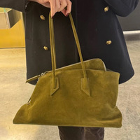 Sac fourre-tout rétro en daim grande capacité pour femme, nouvelle collection 2026, design de niche, sac à bandoulière minimaliste sous le bras