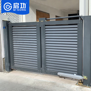 <span class=keywords><strong>Portail</strong></span> battant électrique automatique industriel Qigong pour villas, en alliage d'aluminium, décorations pour la maison, <span class=keywords><strong>gris</strong></span> - Product Image 2