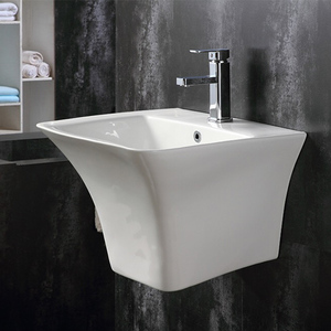 Y9078 évier suspendu au mur en céramique bassin <span class=keywords><strong>carré</strong></span> salle de bain suspendu lavabo monobloc - Product Image 5