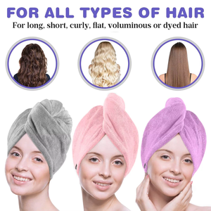 <span class=keywords><strong>Serviette</strong></span> turban <span class=keywords><strong>microfibre</strong></span> éponge pour séchage rapide des <span class=keywords><strong>cheveux</strong></span> après la douche - Product Image 5
