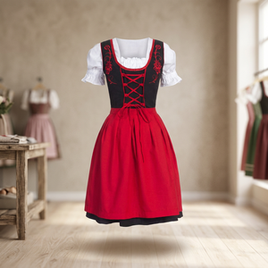 Dirndl ชุดเดรสเยอรมันกระโปรงจีบ,ชุดพื้นเมืองบาวาเรียเครื่องแต่งกายชาว Oktoberfest (ชุด Oktoberfest) - Product Image 3