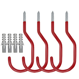 4-Pack Heavy Duty Bike Hook <span class=keywords><strong>Garage</strong></span> Ceiling Wall Mount Bicycle Storage No Drill Large Ceiling Hooks Rubber Coated Hanging Plant - Product Image 6