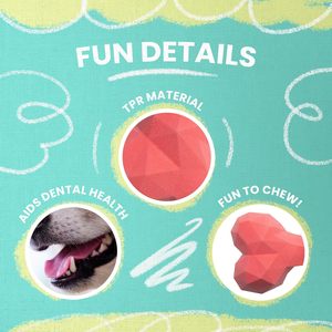 Factory Direct Interactive Bone - Plush & TPR Dual-Material Chew for Aggressive Chewers' <b>Dental</b> Health - Product Image 2