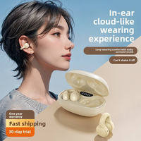 Écouteurs sans fil à clip les plus vendus, non intra-auriculaires, à conduction osseuse, HiFi, suppression du bruit, 400 mAh, tactiles, pour le sport