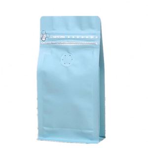 Sac à café en aluminium et plastique résistant à l'humidité avec logo personnalisé, avec valve de décompression, 9x18,5x5 cm, emballage promotionnel - Product Image 2