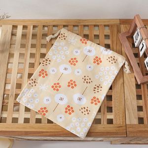 Lightweight Cotton Drawstring Bags with Letter Pattern Customizable Size for Kids & Adults-Outdoor Travel & Daily Use - Product Image 4