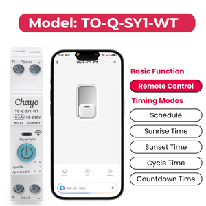 Interrupteur intelligent Wi-Fi 63A avec mesure, rail DIN pour <span class=keywords><strong>disjoncteur</strong></span> intelligent Tuya MCB 16A 20A, contrôle à distance Smart Life Chayo - Product Image 3