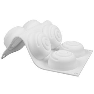Molde de pastel de silicona de grado alimenticio de 6 cavidades con forma de <span class=keywords><strong>tornado</strong></span> Molde de chocolate de silicona 3D - Product Image 5