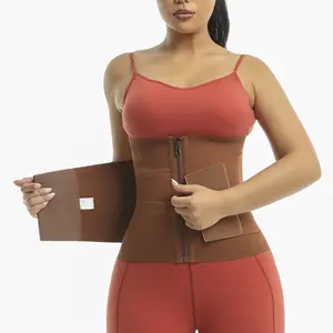 New Fitness women sports snatch me up waist tummy bandage wrap belt Six times Compression elastic waist trainer tape for workout