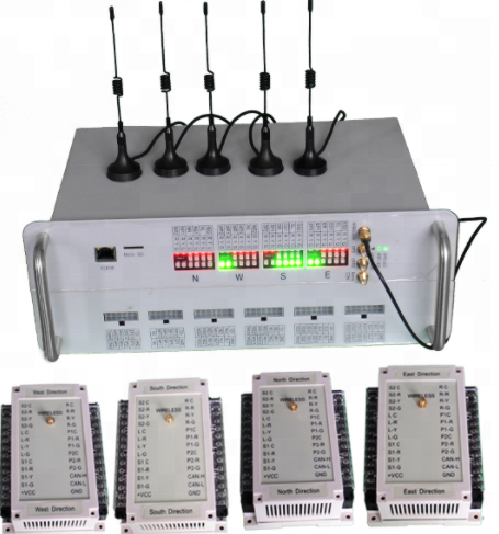 Intelligent Traffic Control Solar Wireless Traffic Signal Light Controller with Vehicle Actuated Function