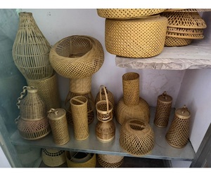 Ensemble de paniers en bambou faits à la main, conteneurs de rangement naturels tissés à la main, décoration rustique pour la maison, organisateur artisanal, panier tissé écologique - Product Image 4