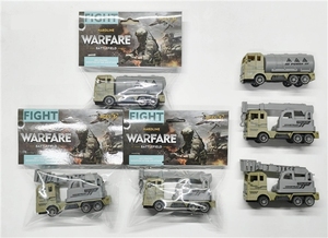 Tire hacia atrás Vehículo de ingeniería militar Pequeño camión del ejército Estilo militar Construcción <span class=keywords><strong>CarToy</strong></span> - Product Image 4