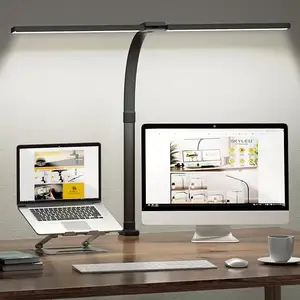 Lâmpada dobrável para escritório e escritório, lâmpada flexível de mesa com braçadeira para escritório e escritório, ideal para escritório e trabalho, engenheiro e arquiteto